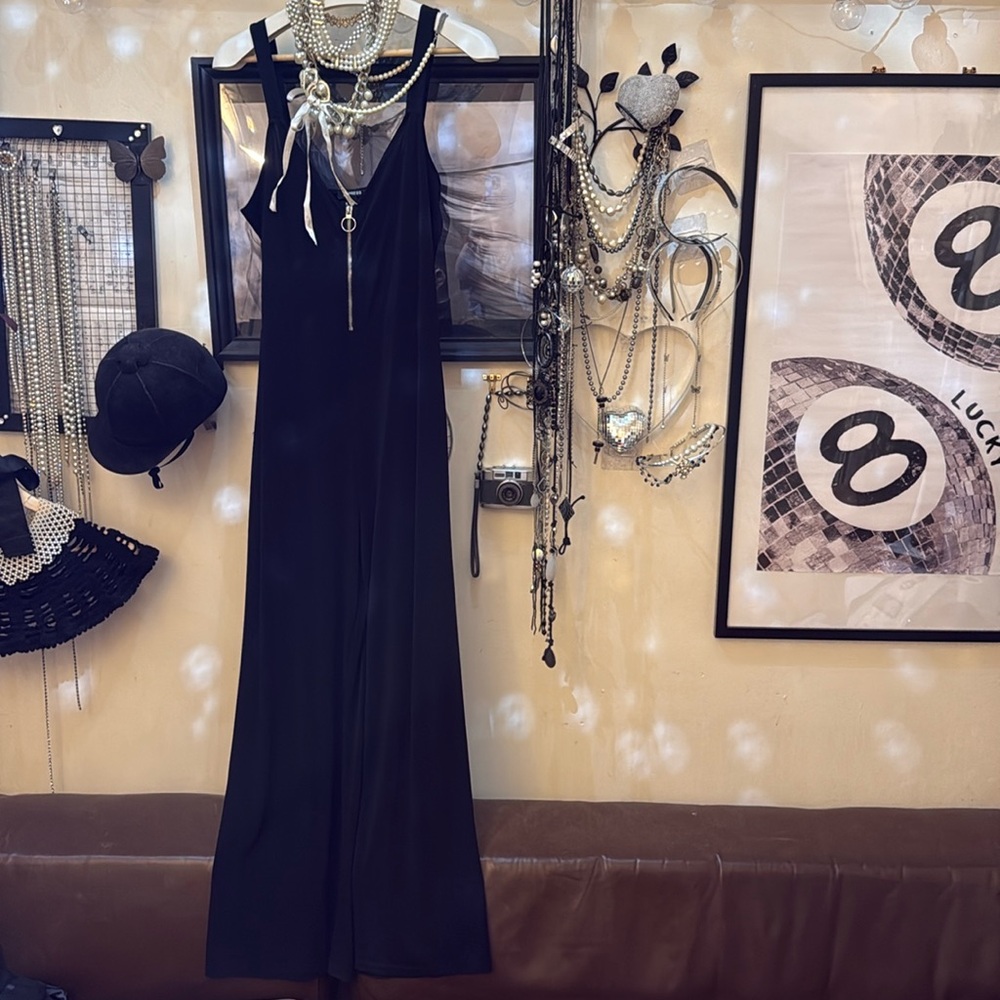 Express Blue Halter Maxi Gown Jumper